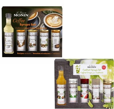 Monin Cadeau 10 Smaken Geschenkverpakking + Cocktailverpakking VOORDEEL PACK 10 flesjes 5cl