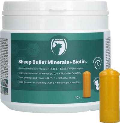 Excellent - Sheep Bullet Minerals + Biotin - Geschikt voor Schapen - Aanvullend diervoeder - 10 stuks