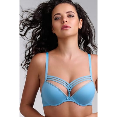 Marlies Dekkers Dame De Paris Baltic Sea And Gold Push Up Bra Size: 70B | Bras Outlet | Dames | Blauw
