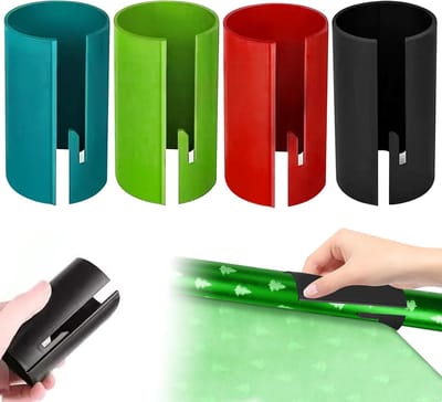 4 x inpakpapier snijmachines, inpakpapier cadeaupapier snijmachine, Handige Rol Papier Snijder, kerstcadeaupapier rol, gebruikt voor cadeaupapier, Kerstmis, Verjaardag Verpakking enz - Cyslmuk®
