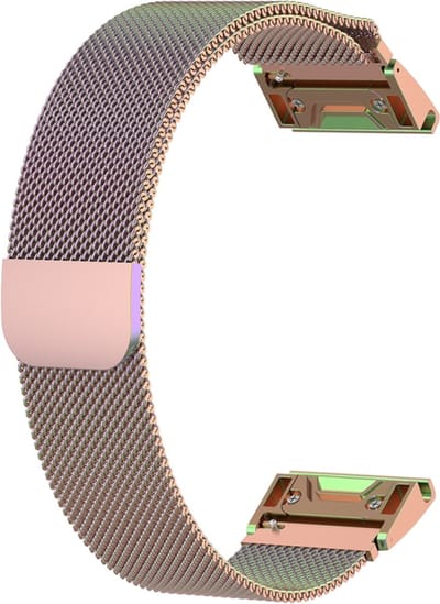 Milanees bandje - geschikt voor Garmin Fenix 3 / 5X / 5X Plus / 6X / 6X Pro / 7X / 7X Pro / 8 (51 mm) / Quatix 3 / 6X / Tactix (7) / Enduro (2) / Descent Mk1 / Mk2(i) / Mk3i 51 mm / D2 / Delta PX / Mach 1 Pro / Epix Pro Gen 2 51 mm - multicolor