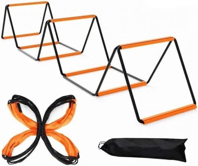 Trainingsladder - Snelheidsladder Coördinatie - Voetbaltraining Verbeteren - Verstelbare Sporten - 320 cm - Zwart