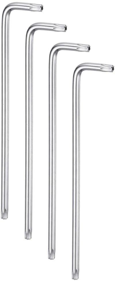 Dailygoods- Torx Sleutel - 4 Stuks - Lange Arm - 6 Punten - S2 Staal