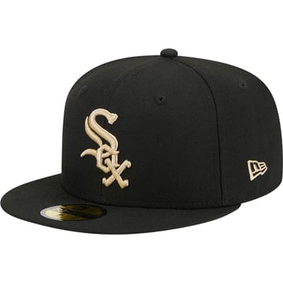 New Era Chicago wit Six 59fifty Pet Zwart
