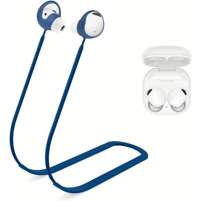 Zachte Siliconen Anti-Verlies Riem voor Galaxy Buds 2 Pro - Afneembaar Sportkoord Nekkoord in Zwart, Wit of Paars, Veilige Pasvorm voor Actieve Levensstijlen