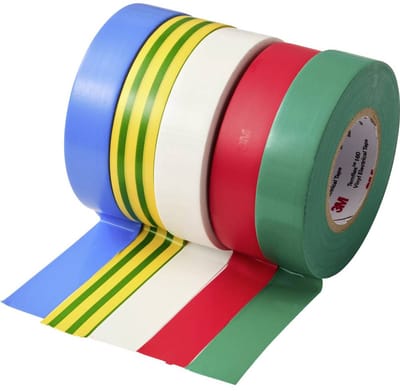 3M 160 Isolatietape Rood, Blauw, Groen, Wit, Geel (l x b) 20 m x 18 mm 5 stuk(s)