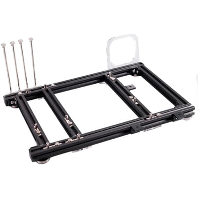 DIY Open Design Aluminiumlegering M ATX Computerbehuizing Overkloktestplatform (Volledig Zwart S)