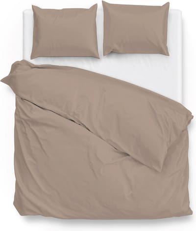 Zohome Satinado Dekbedovertrek - Tweepersoons - Katoensatijn - 200x200-220cm - Bruin
