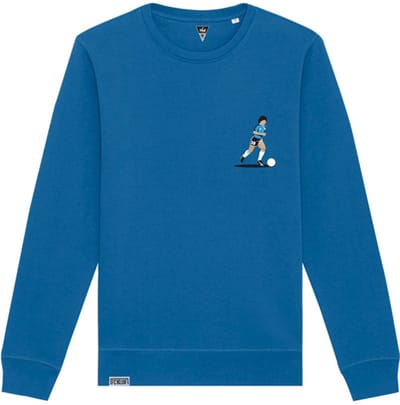 FC Kluif 'Diego Maradona' sweater - Maat L / Large - Heren lifestyle trui - Argentinië - Blauw