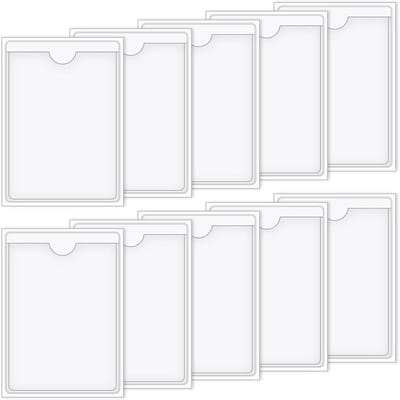 Zelfklevende Kaarthoesjes - Label Zakjes - Documenten Organiseren - Transparant PVC Materiaal - 8 x 12 cm - Transparant