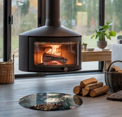 Coloray Vloerplaat Houtkachel - Plaat onder Houtkachel - 50 cm x 50 cm - Kachel Onderplaat - Groente Vloerplaat Kachel - Plaat Kachel - Onderplaat Kachel - Houtkachel Vloerplaat - Onderplaat