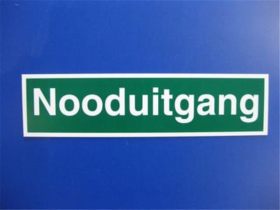 Repko bord "groen nooduitgang"