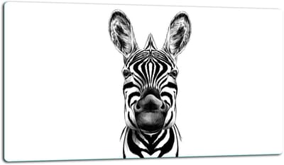 TMK ArtDeko - Snijplank - Glas - 52x30 cm - Zebra