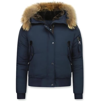 Gentile Bellini Korte winterjas met bontkraag