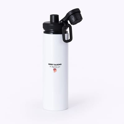 Hacebo® - keep talking I am diagnosing you waterfles met draaidop zwart - dokters - patiënten - mensen testen - collega's - werknemers - verjaardagscadeau - verjaardag - cadeau - afscheidscadeau - geschenk - water fles - 850ML