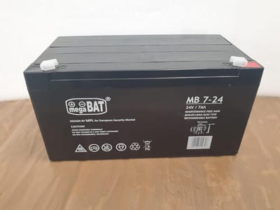 Batterij 24 Volt - Accu Kinderauto - Rijdend Speelgoed - Loodzuur Samenstelling - 7 Ah - Zwart