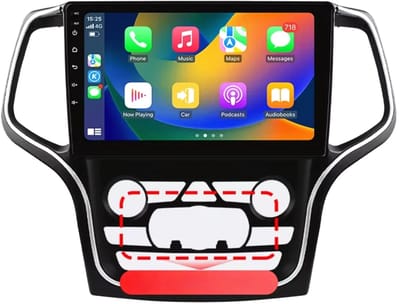 Autoradio met bluetooth - Carplay - Voor Jeep Grand Cherokee WK2 (2014-2022) - Geschikt voor Apple en Android - Stereo - Navigatie - Navigatiesysteem auto - 2GB 32GB