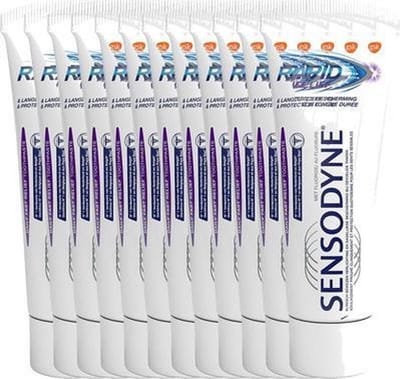 Sensodyne Rapid Relief Mint Tandpasta - Voordeelverpakking 12x75ml