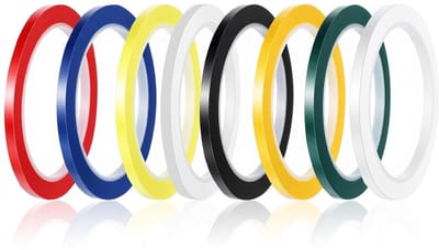 Kleurrijke 5mm Whiteboard Plakband - 8 Rollen voor School, Kantoor, Scrapbooking en Creatieve Klussen
