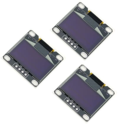 Set van 3 OLED Display Modules 128x64 IIC I2C - Zelfverlichtende Schermkaarten voor Arduino en Raspberry Pi - Ideaal voor DIY Projecten en Elektronica toepassingen