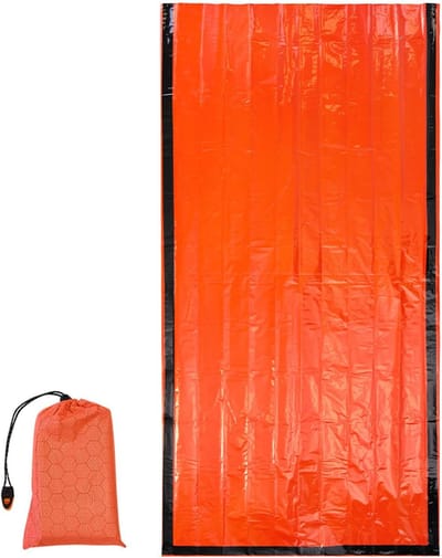 Noodslaapzak Survival - Bivakzak Thermisch - Kamperen Wandelen - Reflecteert Warmte - 210 x 105 cm - Oranje