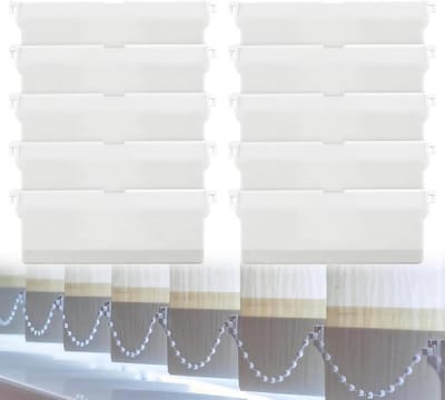 Reserveonderdelen Lamellen Bodemgewicht voor Verticale Jaloezieën 127 mm (10 Stuks Witte PVC)