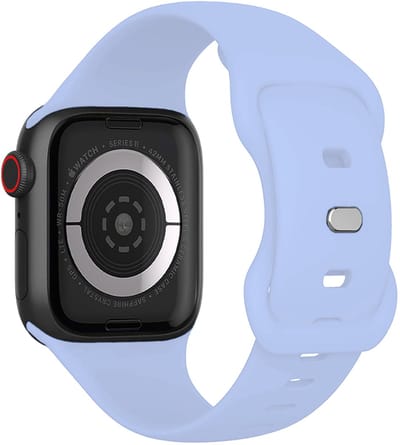 Bandje Geschikt voor Apple Watch 1, 2, 3, 4, 5, 6, 7, 8, 9, 10, 11, SE - 42/44/45/46 mm Bandje Siliconen Horloge Band Verstelbaar - Smartwatch Bandje Siliconen - Baby Blauw