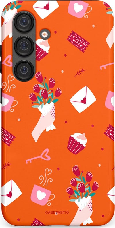 Casetastic Hoesje Geschikt voor Samsung S25 - Stijlvolle Beschermende Duo-layer Case - Valentijnsdag Feest