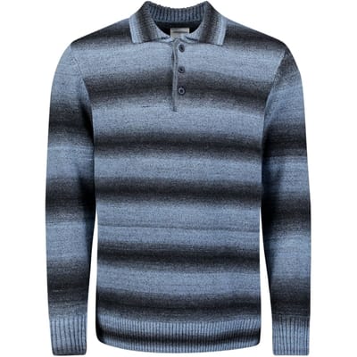 No Excess Pullover Polo Degrade Dusty Blue Größe: S | Pullover Outlet | Herren | Blau