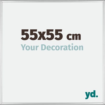 Your Decoration - Fotolijst 55x55 cm - Aluminium - Zilver Hoogglans - Kent