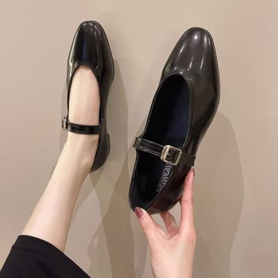 Chaussures Femme Bouche Peu Profonde Décontractées Baskets Féminines Bout Rond Tout-Aller Ballerines Nouvel Été Robe Rétro Loisirs Basique Caoutchouc Mary 36 gray