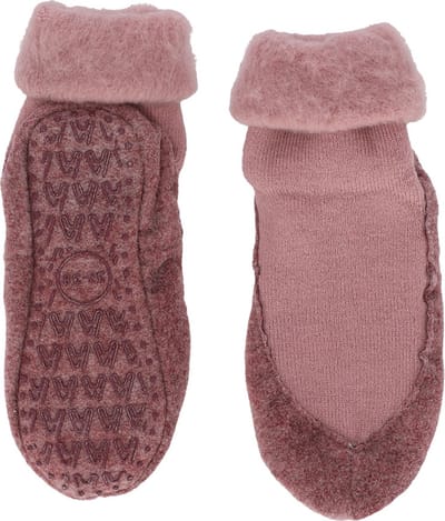 Heat Essentials - Wollen Pantoffel Sokken - Unisex - Paars - 41/42 - Cosyshoe Antislip Sokken - Pantoffels Dames - Sloffen Dames - Huissokken