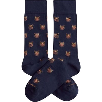 Jimmy Lion unisex sokken owls blauw
