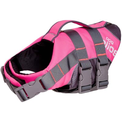 Gilet de sauvetage pour chien Janpet Vêtements de sécurité d'été Gilet de sauvetage pour chien Vêtements de natation Maillot de bain Manteau veste pour animal de compagnie (pink,S) rose