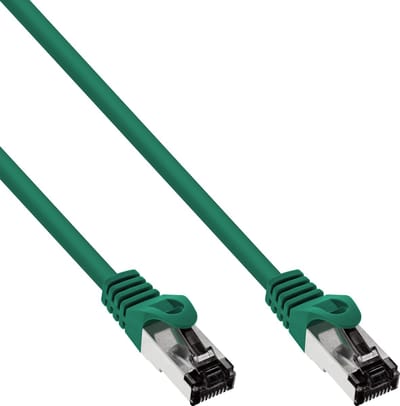 InLine® Patchkabel, S/FTP (PiMf), Cat.8.1, 2000MHz, halogeenvrij, groen, 0,3m