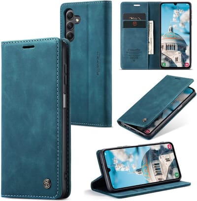 CaseMe Hoesje - Geschikt voor Samsung Galaxy A15 Hoesje - CaseMe 013 Book Case - Blauw