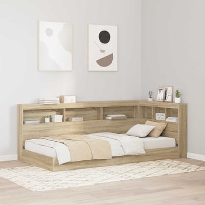 vidaXL - Opberghoofdbord - Sonoma - Eik - Bewerkt - hout