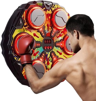 Muziekbox Trainer - Interactieve Bokstrainer - Fitness Oefening - Slimme Muziek Interactie - 33cm Breed - Meerkleurig