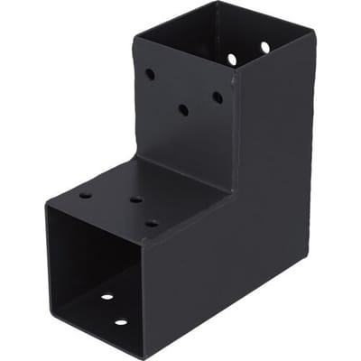 Suki Hoekverbinder 90 Graden - 2 Aansluitingen - Verzinkt Staal - Antraciet - 71x71mm - Type A - Ce