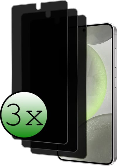 Screenprotector - 3 Stuks Geschikt voor Samsung Galaxy S24 - Privacy Filter - Beschermglas - Gehard Glas - Tempered Glass - Screen Protector