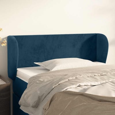 vidaXL - Hoofdbord - met - randen - 93x23x78/88 - cm - fluweel - donkerblauw