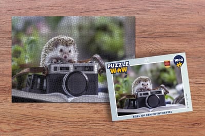 Puzzel Egel op een fototoestel - Legpuzzel - Puzzel 1000 stukjes volwassenen