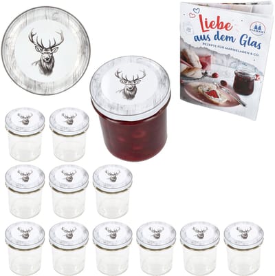 Set van 12 bekers 350 ml To 82 Alois Hirsch deksel incl. receptenboekje