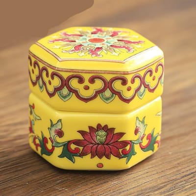 Super Min Urn voor Huisdieren – 15 ML – Keramiek – Kleine Asurn voor Hond, Kat, Vogel – Dierenurn voor Overleden Huisdieren – Felgeel