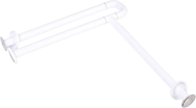 Toiletbeugel - Opklapbare handgreep - Badkamer veiligheid - Met lichtring - 60 cm - Wit