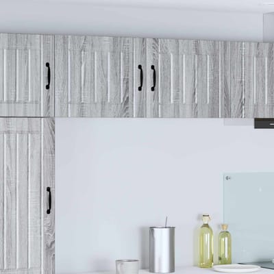 vidaXL - Wandkast - LUCCA - Grijs - sonoma - 50 - x - 31 - x - 40 - cm - Bewerkt - hout