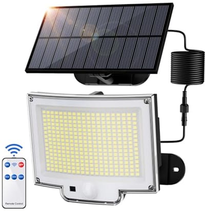Buitenlamp op Zonne-energie met Bewegingsmelder - 318 LED's, 3 Modi, Waterdicht en Superhelder