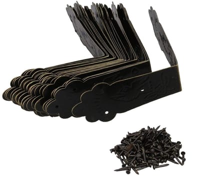 Dailygoods- Hoekbeschermers Antiek - 20 Stuks - Decoratief Brons - Houten Kisten - Tafelranden - Inclusief Schroeven - Hoekbeschermer