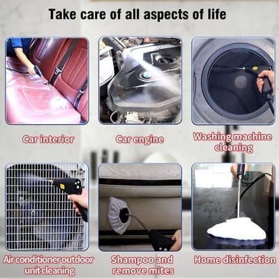 Miryx Hogedruk Stoomreiniger - 2500W - Hogedruktemperatuur - Stoommop - Autowasmachine - Sterilisatie Handhled - Zwart