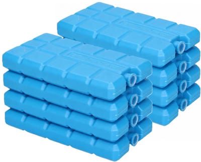 Plasticforte platte koelelementen - 8x stuks - 200 gram - voor koelbox en koeltassen - blauw - kunststof